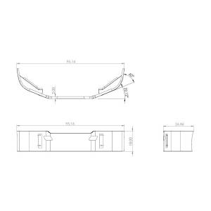 EXFLEX - KENWORTH T680 WRAPAROUND CHROME BUMPER 18" - Image 4