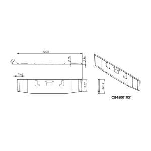 EXFLEX - PETERBILT 379 TAPERED CHROME BUMPER 20" - Image 3