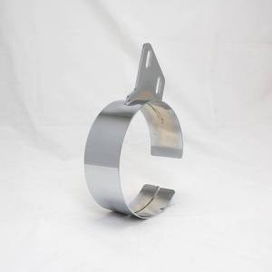 EXFLEX - EXHAUST CLAMP PETERBILT ANGLED BRACKET IN CHROMED STAINLESS - Image 3