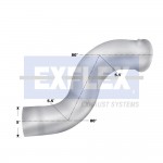 Aluminized Elbow, "  Diameter, FREIGHTLINER FLD 120 Application, OEM Elbow manifold