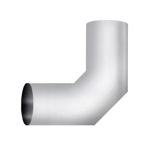 Aluminized Elbow, 4"  Diameter, UNIVERSAL 90° Sectioned Application, 4" OD X 4" OD 10" X 10" Length