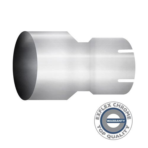 Chrome Coupler, 5"  Diameter, UNIVERSAL  Application, 5" OD X 4" ID, 8" Length