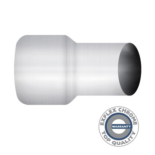 Chrome Coupler, 5"  Diameter, UNIVERSAL  Application, 5" OD X 4" OD, 8" Length